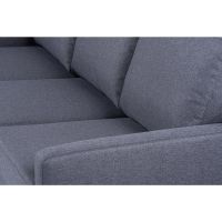 Nola 3-zitsbank L+R stof - donkergrijs