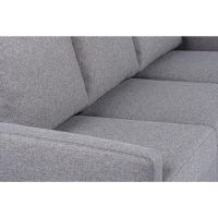 Vurna Nola 3-zitsbank L+R stof - grijs