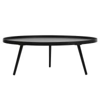 Mesa bijzettafel hout zwart 36xø100 cm van het woonmerk Woood