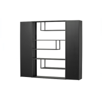 Teun opbergkast 188 cm grenen zwart van het woonmerk Woood