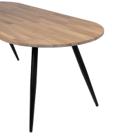 Tablo tafelblad eiken grijze olie ovaal 220x90 cm van het woonmerk Woood.