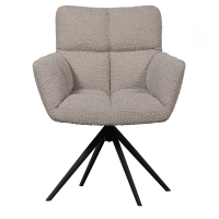Vinny armstoel draaibaar bouclé zand van het woonmerk WOOOD