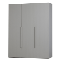 Rens 3-deurs wandkast 165 cm notenhout kiezelgrijs van het woonmerk Woood