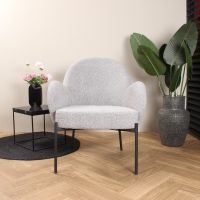 Elza fauteuil boucle grijs - showroommodel