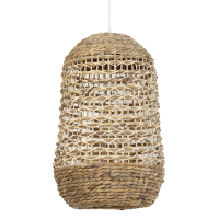Tripoli hanglamp Ø37.5x58 cm rotan naturel/wit van het woonmerk Light & Living