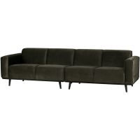 4-zits Bank Statement 280 Cm Fluweel Warm Groen