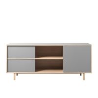 Nordic Home Jao tv-meubel - 180 cm - grijs/naturel