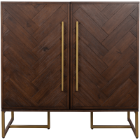 Class wandkast 50x100x100 cm bruin/goud van het woonmerk Dutchbone