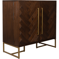 Class wandkast 50x100x100 cm bruin/goud van het woonmerk Dutchbone