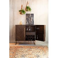 Class wandkast 50x100x100 cm bruin/goud