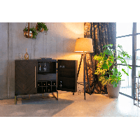 Class wandkast 50x100x100 cm bruin/goud