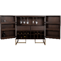 Class wandkast 50x100x100 cm bruin/goud