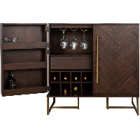 Class wandkast 50x100x100 cm bruin/goud