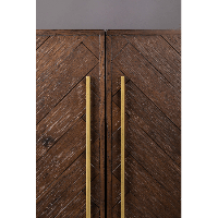 Class wandkast 50x100x100 cm bruin/goud