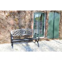 Tuinbank Oxford zwart 127 cm - zwart