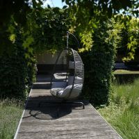 Rope hangstoel grijs