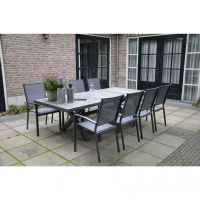 Tuintafel Castilla nuance met kruispoot 243x103 cm - bruin