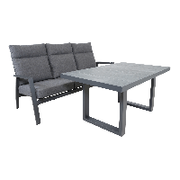 Loungebank Ohio 3-pers - grijs
