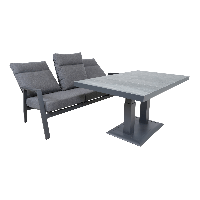 Loungebank Ohio 3-pers - grijs