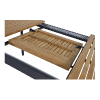 Uittrektafel Monza 152/210x89 cm - antraciet