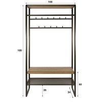 Fraaai Odell garderobe 100 cm - bruin