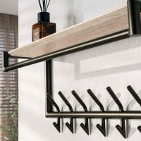 Fraaai Felice kapstok 2x7 haken - bruin