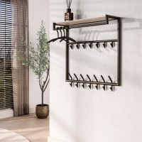 Fraaai Felice kapstok hoog 3x7 haken - bruin