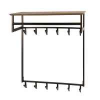 Fraaai Brano kapstok hoog 2x6 haken - bruin