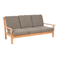 Teak loungebank 180cm + kussen