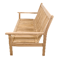 Teak loungebank 180cm + kussen