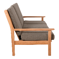 Teak loungebank 180cm + kussen