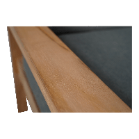 Teak loungebank 180cm + kussen