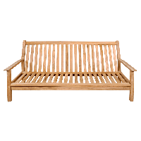 Teak loungebank 180cm + kussen