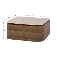 Fraaai Kermit nachtkastje zwevend 1 lade - keramiek travertin