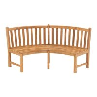 Ronde bank teak 200x53x92cm