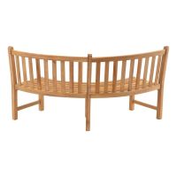 Ronde bank teak 200x53x92cm
