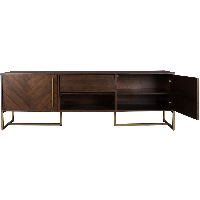 Class dressoir laag MDF 45x180x60 cm bruin/goud