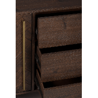 Dutchbone Class dressoir hoog MDF 45x180x80 cm bruin/goud