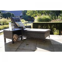 Bijzettafel Soho Forte open 50x50 cm - antraciet