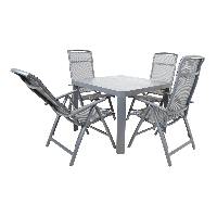 Tuintafel castilla onbonte 100x100 cm - lichtgrijs