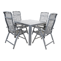 Tuintafel castilla onbonte 100x100 cm - lichtgrijs