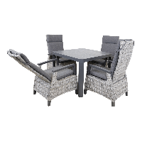 Tuintafel castilla onbonte 100x100 cm - lichtgrijs