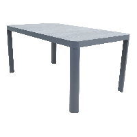 Tuintafel castilla onbonte 160x90 cm - lichtgrijs