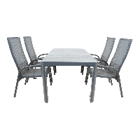 Tuintafel castilla onbonte 160x90 cm - lichtgrijs