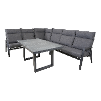 Lounge tafel hoog Prato 2.0 nuance 140x85 cm - antraciet