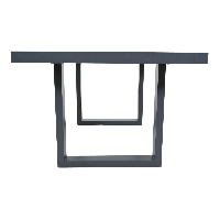 Lounge tafel hoog Prato 2.0 nuance 140x85 cm - antraciet