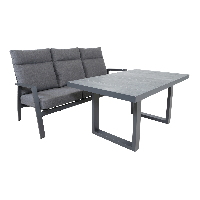 Lounge tafel hoog Prato 2.0 nuance 140x85 cm - antraciet