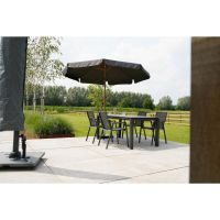 Parasol Libra houtlook Ø3mtr - grijs