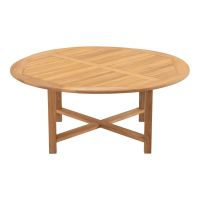 Teak eettafel Ø120x75 cm - bruin