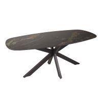 Douglas eettafel deens ovaal 180 cm - fossil zwart
